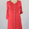 Coral linen dress by Coline